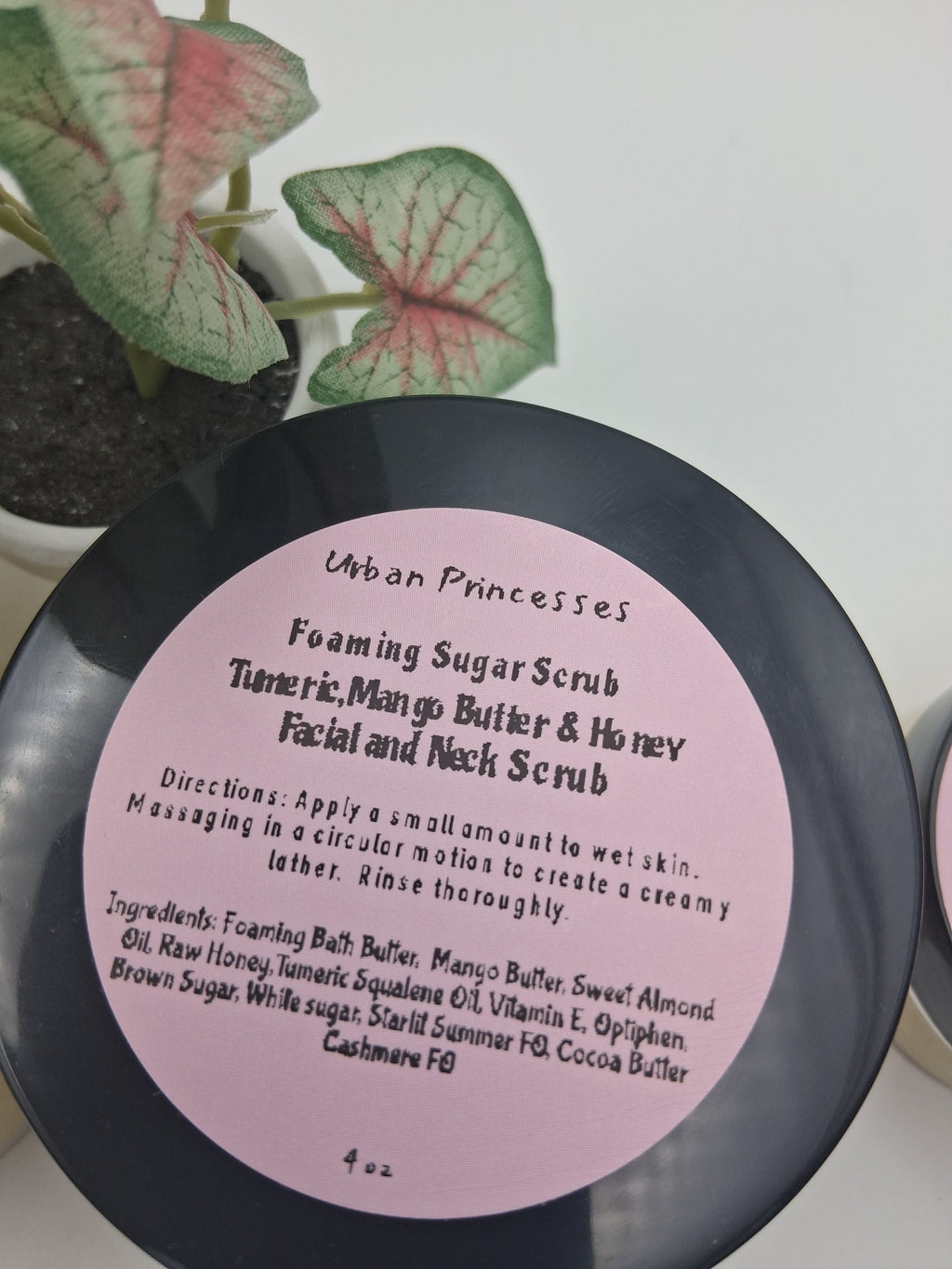 Foaming Sugar Scrub - Tumeric, Mango Butter and Honey Facial and Neck Scrub
