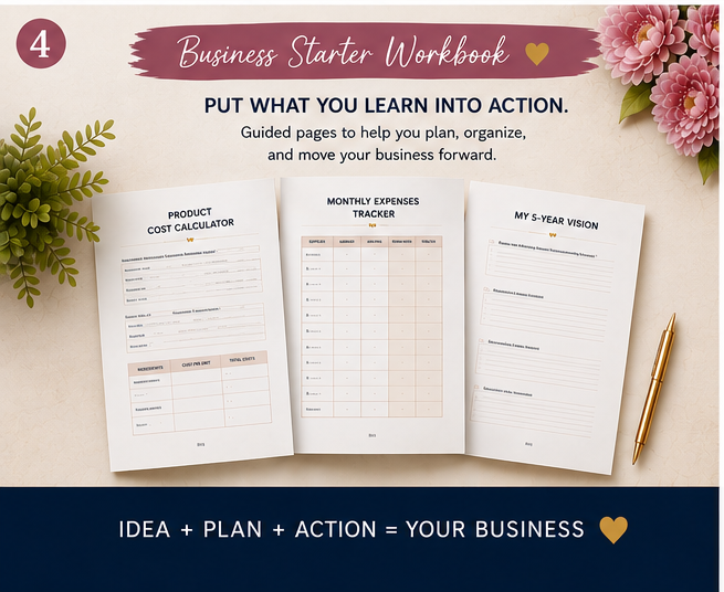 From Kitchen Table to Business Ebook + Workbook | Sandra C.